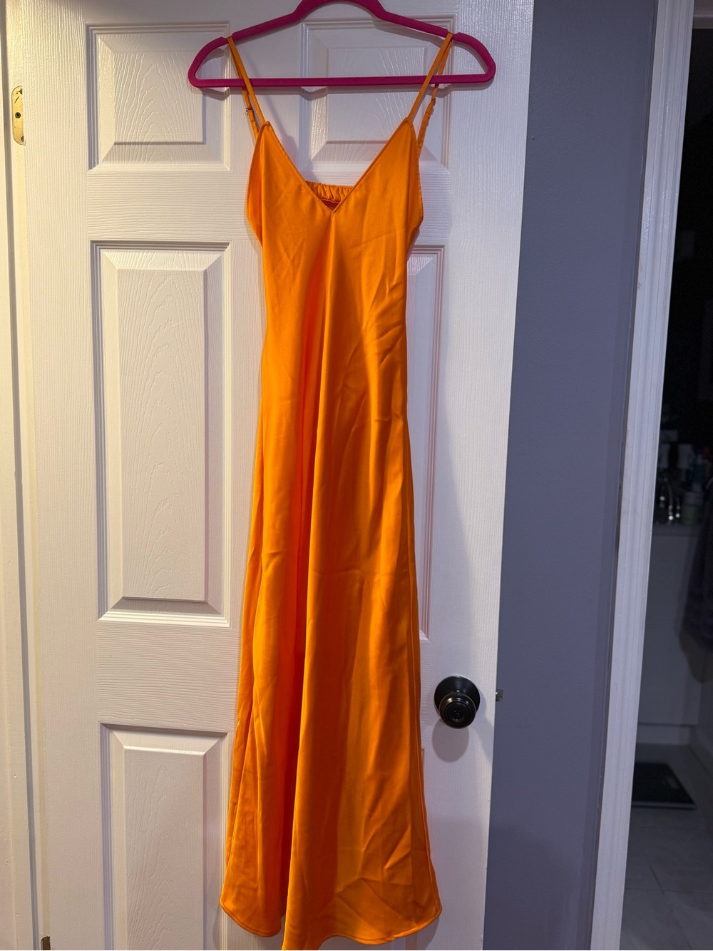 Zara satin dress - orange
